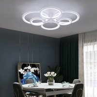 Moderne led Deckenleuchte Runder Kronleuchter Schlafzimmer Deckenlampen 6 Kopf kaltweiß von GREELUSTR