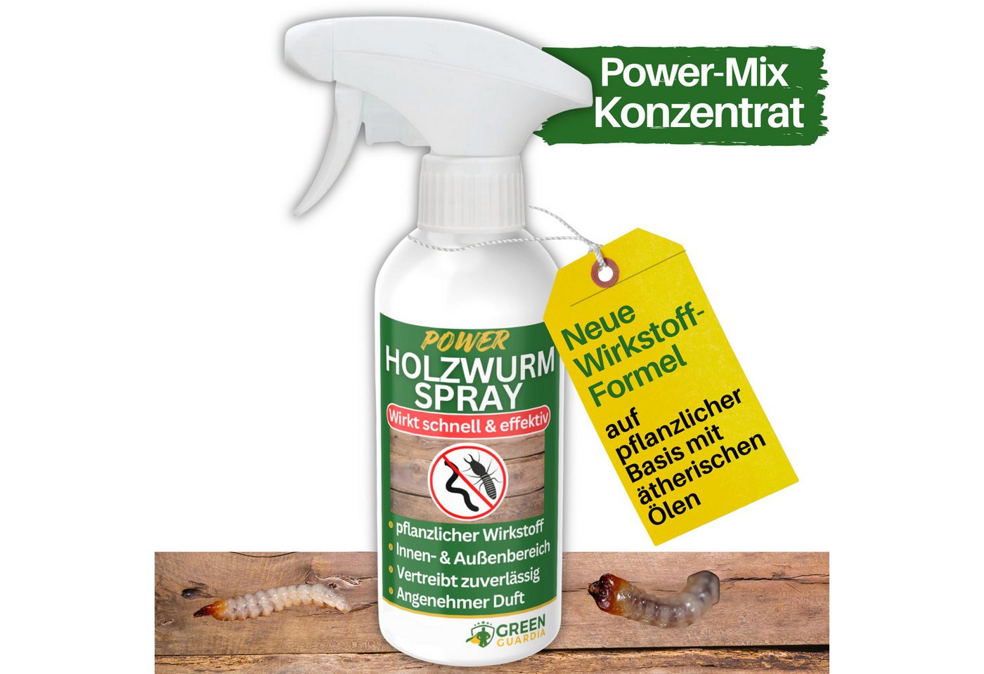 GREEN GUARDIA Insektenvernichter Holzwurm Abwehrspray Power-Konzentrat, 500ml - für Innen & Außen, effektive und umweltfreundliche Alternative Schädlinge zu bekämpfen GREEN GUARDIA Insektenvernichter Holzwurm Abwehrspray Power-Konzentrat, 500ml - für Innen & Außen, effektive und umweltfreundliche Alternative Schädlinge zu bekämpfen von GREEN GUARDIA