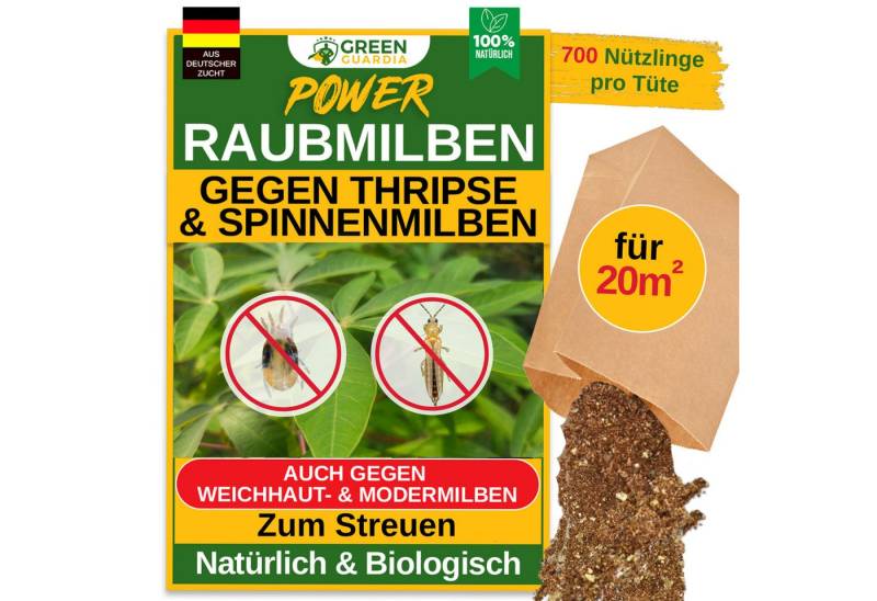 GREEN GUARDIA Insektenvernichter Raubmilben Mix gegen Thripse & Spinnmilben - Streuware zum Streuen, effektive und umweltfreundliche Alternative Schädlinge zu bekämpfen von GREEN GUARDIA