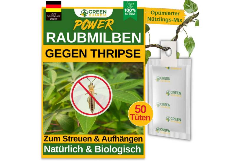 GREEN GUARDIA Insektenvernichter Raubmilben gegen Thripse - 1 - 50 Tüten zum Aufhängen oder Streuen, effektive und umweltfreundliche Alternative Schädlinge zu bekämpfen von GREEN GUARDIA