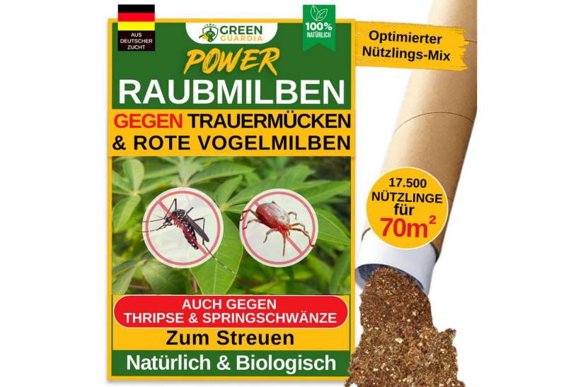 GREEN GUARDIA Insektenvernichter Raubmilben gegen Trauermücken & Rote Spinnmilben - Streuware, effektive und umweltfreundliche Alternative Schädlinge zu bekämpfen von GREEN GUARDIA