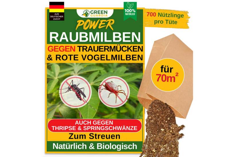 GREEN GUARDIA Insektenvernichter Raubmilben gegen Trauermücken & Rote Spinnmilben - Streuware, effektive und umweltfreundliche Alternative Schädlinge zu bekämpfen von GREEN GUARDIA