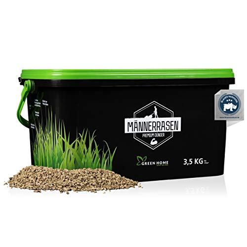 GREEN HOME® Rasendünger Premium - 3,5kg High Tech Rasen Langzeitdünger schützt vor Moos - Dünger Rasen mit beeindruckender Wirkung - Gebinde 100% recycelt - Made in Germany von GREEN HOME LOVE NATURE