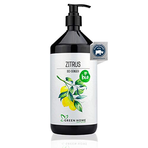 Green Home Zitrus BIO Dünger 1 Liter | Flüssiger Zitrusdünger | Für Zitronenbäume, Orangenbäume und Zitruspflanzen | Effektiver Dünger Zitronenbaum und Zitronendünger/Zitruspflanzendünger von GREEN HOME LOVE NATURE