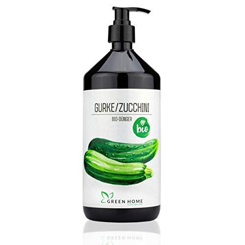 GREEN HOME LOVE NATURE® 1L BIO Gurken Dünger mit hohem Nährstoffgehalt - nachhaltiger Zucchini Dünger einfach zu dosieren - Made in Germany von GREEN HOME LOVE NATURE