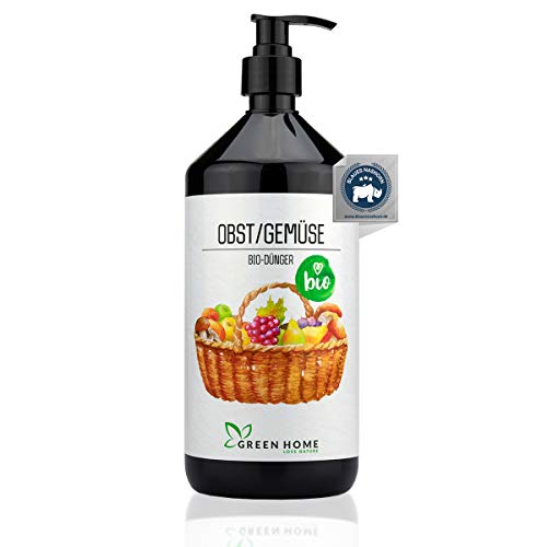 Green Home Obst- und Gemüse-Dünger 1000 ml | Bio Gemüsedünger, Tomatendünger flüssig, Gurkendünger, Beerendünger, Erdbeerdünger, Zitronendünger | Bio Dünger für gesundes Wachstum von GREEN HOME LOVE NATURE
