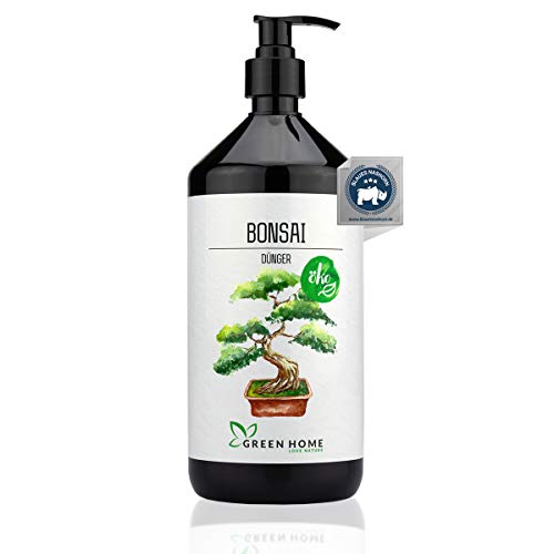 Green Home Bonsai Dünger 1 Liter | Hochwirksamer Bonsaidünger für kräftiges Wachstum | Bonsai Dünger flüssig mit Spurenelementen |Einfach zu dosieren | Ideal für Indoor und Outdoor Bonsai von GREEN HOME LOVE NATURE