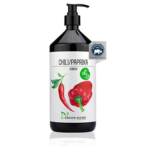 GREEN HOME LOVE NATURE® 1L Chili Dünger mit hohem Nährstoffgehalt - nachhaltiger Paprika Dünger einfach zu dosieren - Made in Germany von GREEN HOME LOVE NATURE