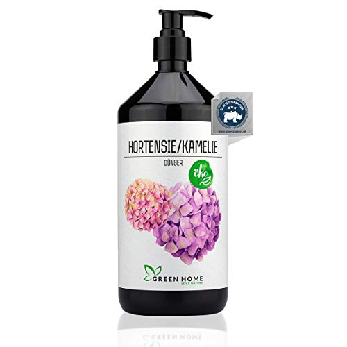 GREEN HOME LOVE NATURE® 1L Hortensiendünger flüssig mit hohem Nährstoffgehalt - nachhaltiger Pflanzendünger einfach zu dosieren - Made in Germany von GREEN HOME LOVE NATURE