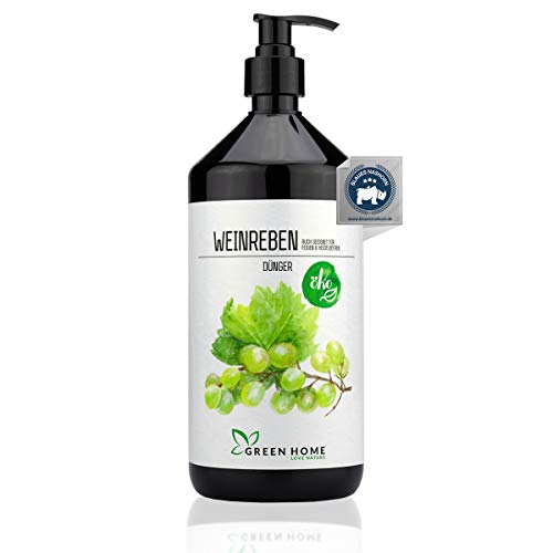 GREEN HOME LOVE NATURE® 1L Weinreben Dünger mit hohem Nährstoffgehalt - nachhaltiger Dünger für Weinreben einfach zu dosieren - Made in Germany von GREEN HOME LOVE NATURE