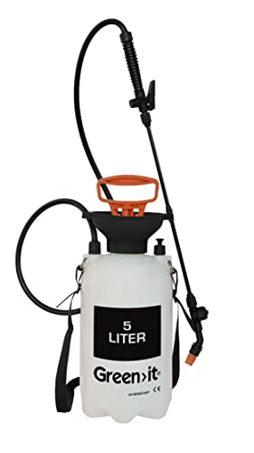 Home IT® Gartenspritze Drucksprüher 5L mit Robuster, verstärkter Schlauch mit 130 cm Länge von GREEN>IT
