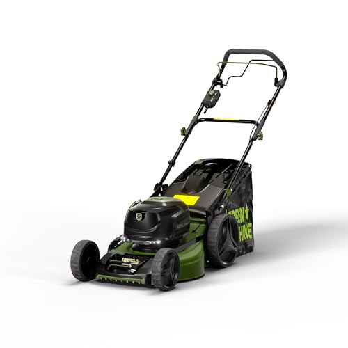 GREEN MACHINE Cordless Rasenmäher, 62V 46cm 60L selbstfahrender Stahldeck klappbarer Akku-Rasenmäher mit LED (NUR DAS GERÄT), bürstenloser Rasenmäher OHNE Akku und Ladegerät von GREEN MACHINE