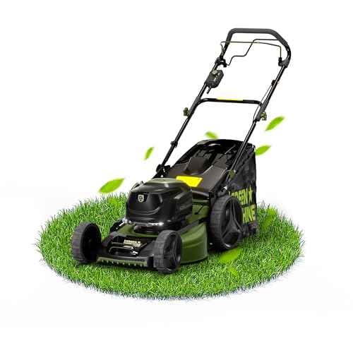 Green Machine 62V Akkurasenmäher, 46 cm 60L selbstfahrender Stahldeck-Kabelloser Rasenmäher (NUR DAS Werkzeug) mit LED, bürstenlos, OHNE Akku und Ladegerät von GREEN MACHINE