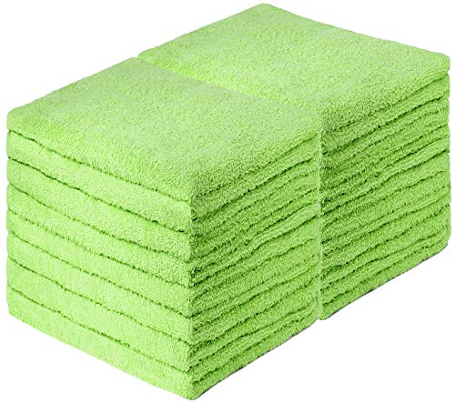 GREEN MARK Textilien 20er Pack Frottier Gästetücher mit Aufhänger 30x50cm GÄSTETUCH GÄSTE-Handtuch Farbe: Apfel grün von GREEN MARK Textilien