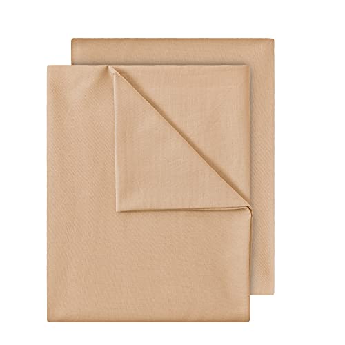 GREEN MARK Textilien 2er Pack Klassische Bettlaken Betttuch Laken Leintuch Haustuch 100% Baumwolle ohne Gummizug vielen Größen und Farben Größe: 150x250 cm, Sand beige von GREEN MARK Textilien