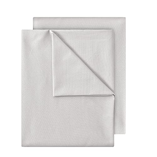 GREEN MARK Textilien 2er Pack Klassische Bettlaken Betttuch Laken Leintuch Haustuch 100% Baumwolle ohne Gummizug vielen Größen und Farben Größe: 150x250 cm, Silber grau von GREEN MARK Textilien