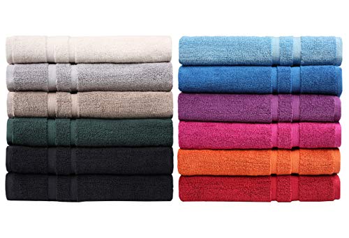 GREEN MARK Textilien 2er Set Badvorleger Badematte - Premium Qualität - 100% Baumwolle - 50 x 80 cm - Duschvorleger Duschmatte Doppelpack - Farbe: Rot von GREEN MARK Textilien