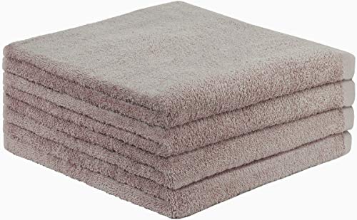 GREEN MARK Textilien 4er Pack Frottier Duschtücher mit Aufhänger 70x140cm DUSCHTUCH 100% Baumwolle Farbe: Sand/Beige von GREEN MARK Textilien