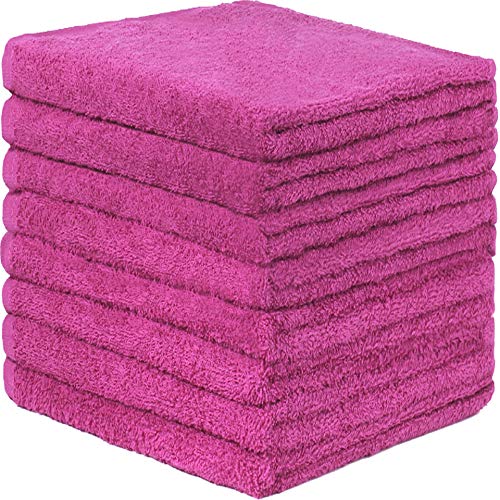 GREEN MARK Textilien 8er Pack Frottier Handtücher mit Aufhänger 50x100cm Handtuch 100% Baumwolle Farbe: Pink von GREEN MARK Textilien