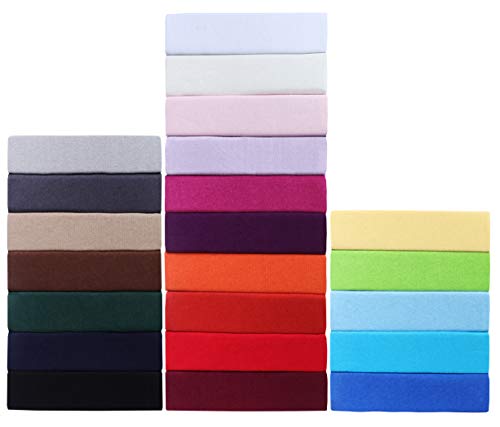 GREEN MARK Textilien Jersey Spannbettlaken, Spannbetttuch 100% Baumwolle in vielen Größen und Farben MARKENQUALITÄT ÖKOTEX Standard 100 | 90 x 200 cm - 100 x 200 cm - schwarz von GREEN MARK Textilien
