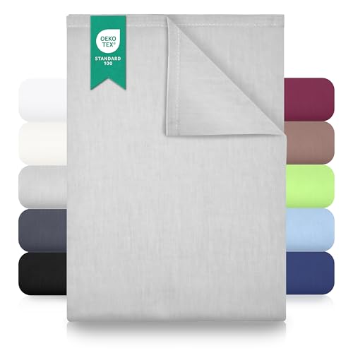 GREEN MARK Textilien Klassische Bettlaken – Flaches Laken aus 100% Baumwolle, ohne Gummi, hautfreundlich, pflegeleicht, bei hohen Temperaturen waschbar - Silber Grau - 240x275 cm GREEN MARK Textilien Klassische Bettlaken – Flaches Laken aus 100% Baumwolle, ohne Gummi, hautfreundlich, pflegeleicht, bei hohen Temperaturen waschbar - Silber Grau - 240x275 cm von GREEN MARK Textilien