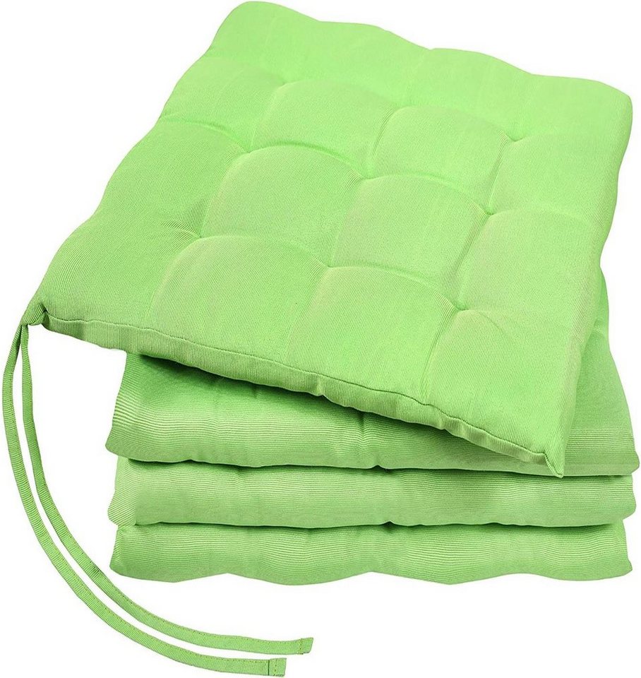 GREEN MARK Textilien Sitzkissen Stuhlkissen, Indoor und Outdoor, weich gefüllt von GREEN MARK Textilien