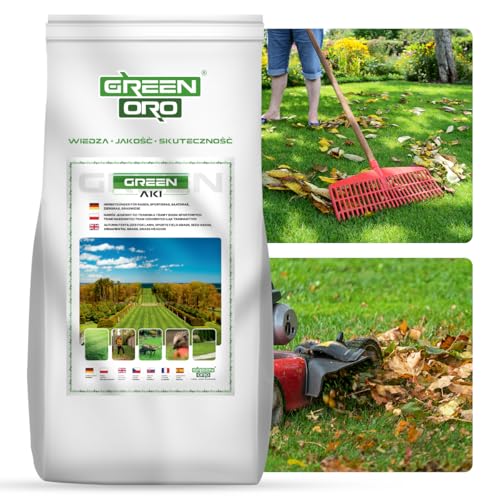 GREEN ORO GREEN AKI 5kg Rasendünger Herbst, hochkonzentriert, für Rasen, Ziergras & Pampasgras von GREEN ORO