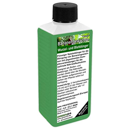 GREEN24 Bananendünger PROFI - Spezialdünger für Bananenpflanzen, Musa, Ensete - Flüssigdünger 250ml Konzentrat für Tropenpflanzen GREEN24 Bananendünger PROFI - Spezialdünger für Bananenpflanzen, Musa, Ensete - Flüssigdünger 250ml Konzentrat für Tropenpflanzen von GREEN24