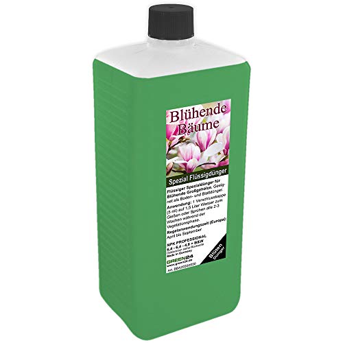 Blüten-Baumdünger XL 1 l Volldünger für blühende Bäume NPK Dünger für Magnolien, Tulpenbaum, Blauglockenbaum, Trompetenbaum, Zierkirschen von GREEN24