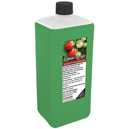 Erdbeer-Dünger XL 1 Liter Spezial Dünger für Erdbeer-Pflanzen, Fragaria Arten von GREEN24