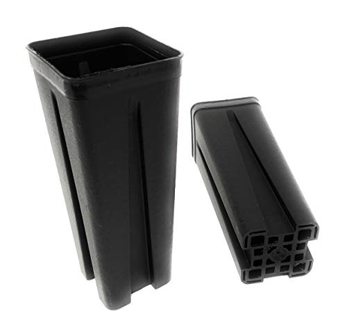 GREEN24 10 Stck. Vierecktopf 7 x 7 x 18 cm - Profi Spezialtopf für die Anzucht von Tiefwurzlern, extra robust | Pflanztopf Blumentopf Vierkant-Topf (10 Stück) von GREEN24