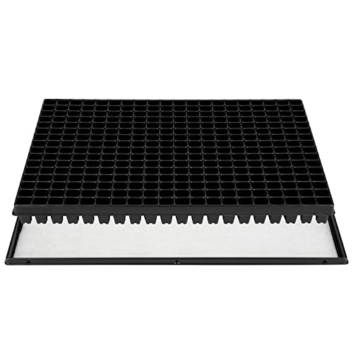 GREEN24 Anzucht-Set MP320 mit automatischer Bewässerung im Format 60 x 40 cm. Untersetzer + Kapillarmatte + Topfplatte mit 320 Töpfen von GREEN24