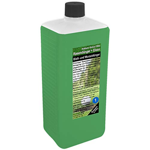 GREEN24 Rasen-Dünger Kalium Nachfüllpack XL 1 Liter für Rasen-Dünger Set Rasendünger flüssig für perfekten Rasen (Nachfüllpackung Kalium XL 1 Liter) von GREEN24