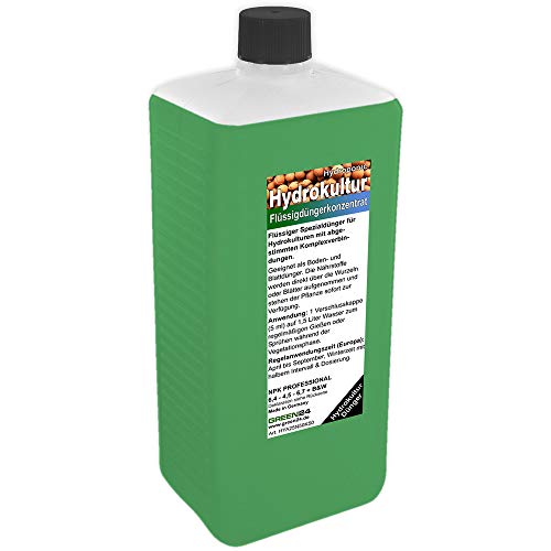Hydrokultur Dünger XL 1 Liter Hydroponic düngen Flüssigdünger NPK von GREEN24