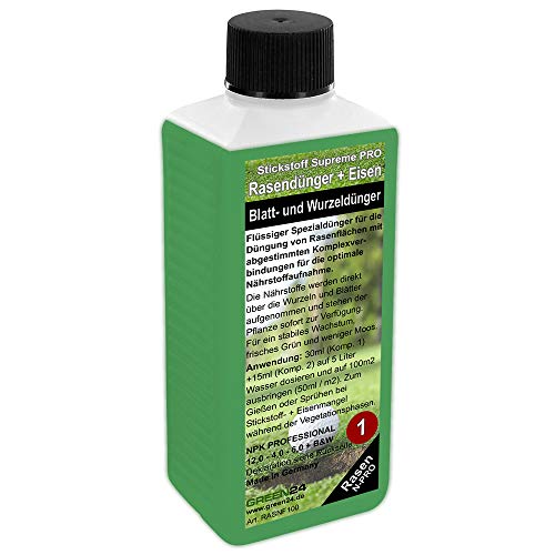 Rasen-Dünger Stickstoff Nachfüllpack 250ml für Rasen-Dünger SET Rasendünger flüssig für perfekten Rasen (Nachfüllpackung Stickstoff) von GREEN24