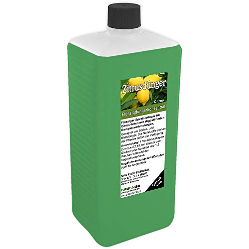 Zitrus Dünger XL 1 l Citrus düngen, Premium HIGH-TECH NPK Flüssigdünger aus der Profi Linie Zitrus Dünger XL 1 l Citrus düngen, Premium HIGH-TECH NPK Flüssigdünger aus der Profi Linie von GREEN24
