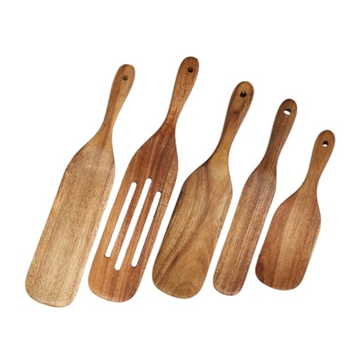 GREENADSCAPE 1 Satz Küchenhelfer Holz Spatel Kochspatel Zum Servieren Mischen Schaben Aufbewahrung Trocken von GREENADSCAPE
