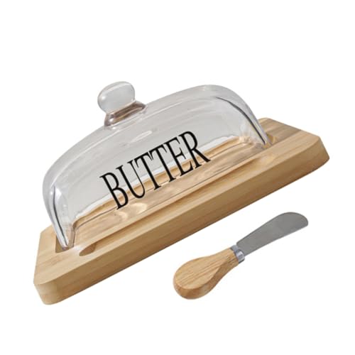 GREENADSCAPE 1 Set Butterbox Haushaltsaufbewahrung Geschirr Butterschneidewerkzeug Transparenter Butterbehälter Haushaltsgeschirr Butteretui Mit Deckel Butter Crisper Butteraufbewahrungsschale von GREENADSCAPE