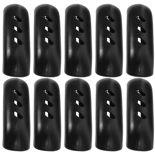 GREENADSCAPE 10er-Pack Topfgriffschutz Topfgriffabdeckungen Silikon Schwarz Hitzebeständig Rutschfest Griffhalter Topfgriffschutz Black Kieselgel von GREENADSCAPE