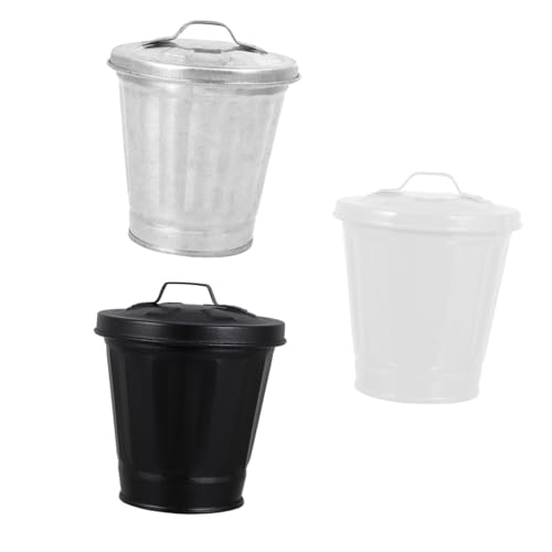 GREENADSCAPE Schöner Mini-mülleimer Für Den Schreibtisch Deckel Blumentopf Abfalleimer Für Zuhause Und Büro von GREENADSCAPE