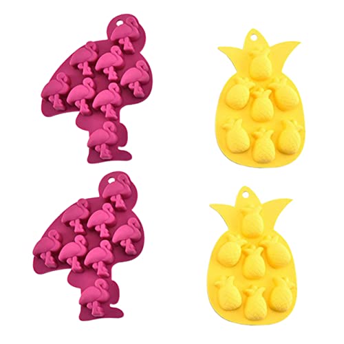 GREENADSCAPE 4 Lustige Flamingo-formen – Silikon-keksformen – Für Partys Leicht Zu Entformen von GREENADSCAPE
