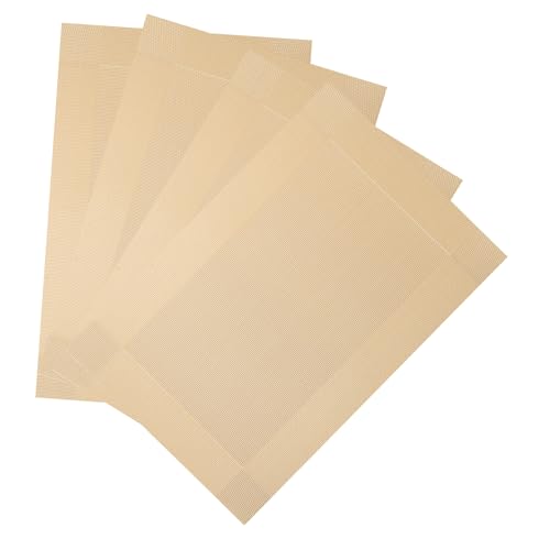 GREENADSCAPE 4stücke Hitzebeständige rutschfeste Tischsets Aus PVC Wiederverwendbare Abwaschbare Platzdeckchen Mit Gewebtem Design Für Küche Und Esszimmer von GREENADSCAPE