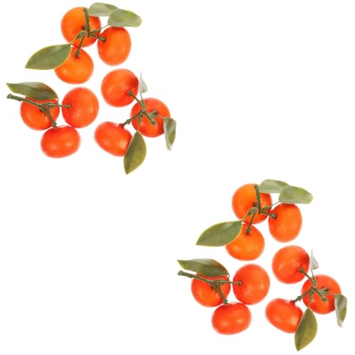 GREENADSCAPE 6 Stück Simulation Zuckerorange Deko Obst Requisiten Früchte Display Simulation Orangen Obst Orange Spielzeuge Künstliche Früchte Tischdekoration Gefälschte Früchte Modell von GREENADSCAPE