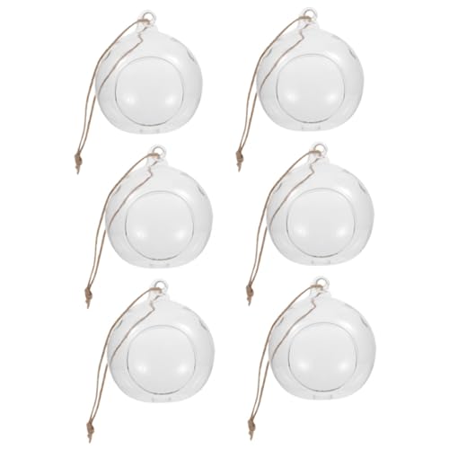 GREENADSCAPE 6Stücke Teiliges Hanging Glass Bauble Kerzenhalter Hängendes Teelicht- für Terrarien-Dekoration Stabiler Sockel mit Hanfseil für Hochzeiten Weihnachten Partys Projekte GREENADSCAPE 6Stücke Teiliges Hanging Glass Bauble Kerzenhalter Hängendes Teelicht- für Terrarien-Dekoration Stabiler Sockel mit Hanfseil für Hochzeiten Weihnachten Partys Projekte von GREENADSCAPE