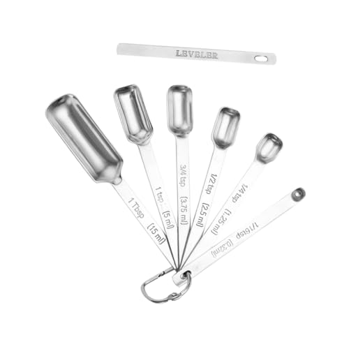 GREENADSCAPE 7St rechteckiger Messlöffel Küche Servierlöffel messen Messlöffel-Kit kitchen helper kitchenaide kochen multifunktionswerkzeug Messwerkzeuge Haushaltslöffel Rostfreier Stahl Silver GREENADSCAPE 7St rechteckiger Messlöffel Küche Servierlöffel messen Messlöffel-Kit kitchen helper kitchenaide kochen multifunktionswerkzeug Messwerkzeuge Haushaltslöffel Rostfreier Stahl Silver von GREENADSCAPE
