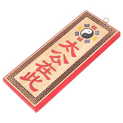 GREENADSCAPE Vintage Holz Glücks Und Segenspendant Aus Pflaumenholz Für Wanddekoration Im Chinesischen Stil Feng Shui Wandkunst Für Zuhause Retro Wandornament Wohlstand Und Freude von GREENADSCAPE