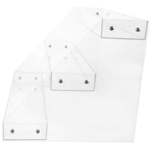 GREENADSCAPE Getränkedisplayregal Getränkevitrine Acryl Einzelhandelsvitrine Transparentes Lebensmittellagerregal Displayhalter Produktdisplayregal Acrylregale Klarer Display Riser Halter von GREENADSCAPE