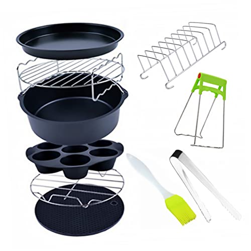 GREENADSCAPE Heißluftfritteuse-set Mit 6-zoll-kuchenform Und Pizzaform Spülmaschinenfestes Küchenzubehör Für Backen Und Kochen von GREENADSCAPE