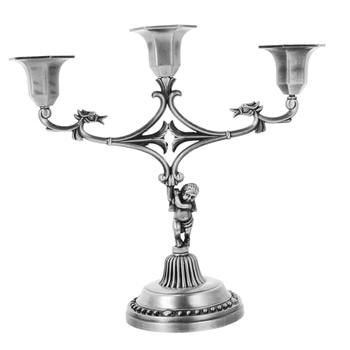 GREENADSCAPE Antiker Kerzenständer Aus Zinklegierung Vintage Kerzenhalter Metall Kerzensockel Für Schlafzimmer Hochzeit Party von GREENADSCAPE