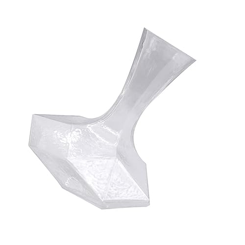 GREENADSCAPE Transparente Weinkaraffe Glas Karaffe Mit Schräger Öffnung Weinbehälter Einfach Reinigen Kreative Weinkaraffe Für Langfristige Lagerung von GREENADSCAPE